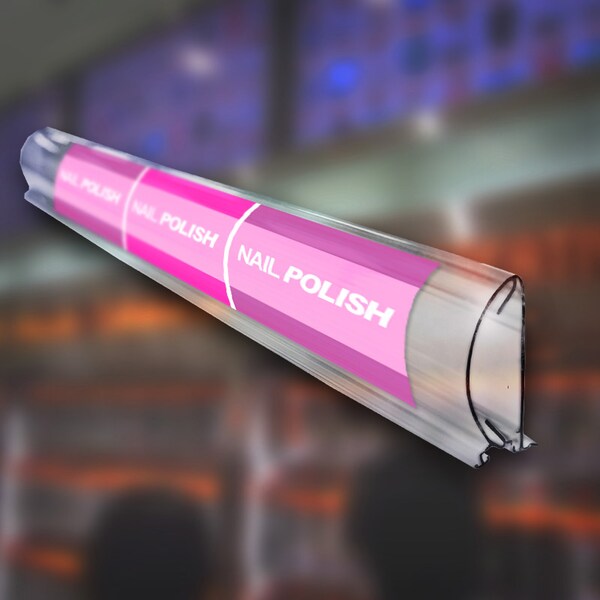 72"L x 1.875" H Clear Flip Up Bullnose C-Channel, PK5